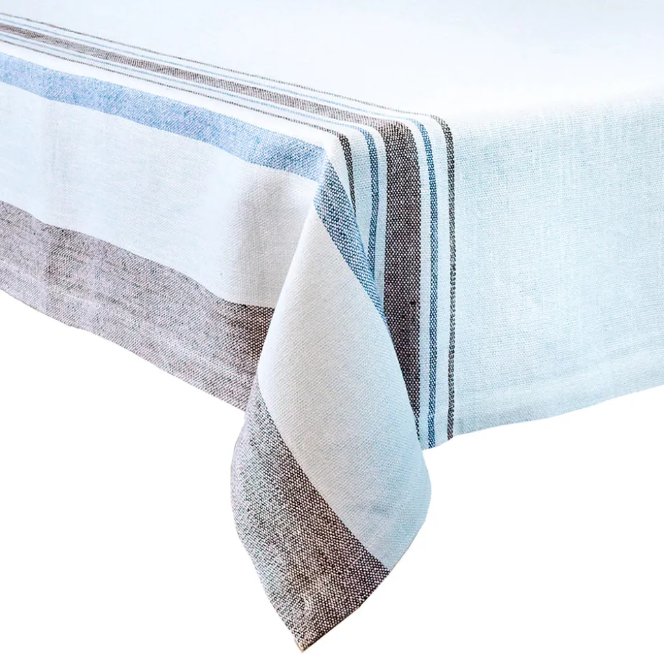 Danish Stripe 52" Table Square in Taupe