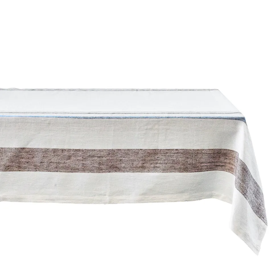 Danish Stripe 60" x 120" Tablecloth in Taupe