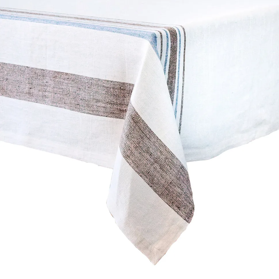 Danish Stripe 60" x 120" Tablecloth in Taupe