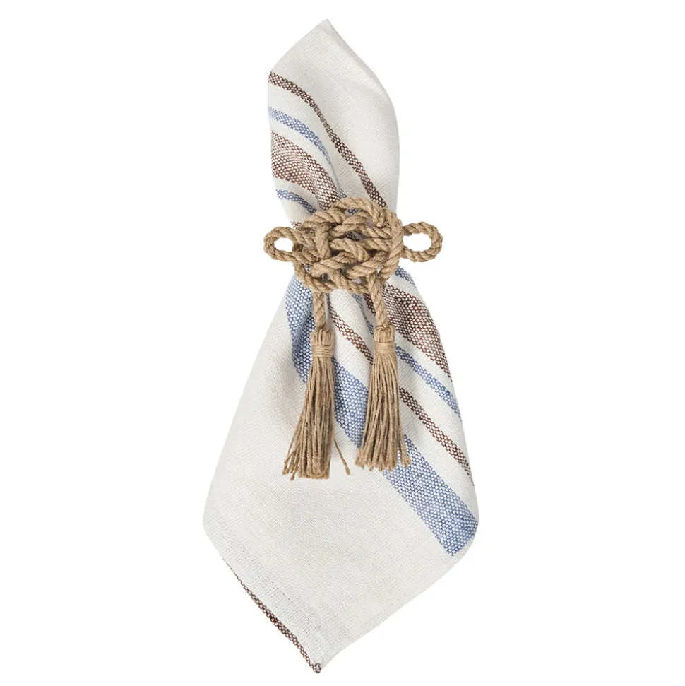 Danish Stripe Napkin in Taupe, Set of 4