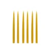 Danish Taper Candles in Amber, Set of 6