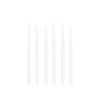 Danish Taper Candles in Bright White, Set of 6