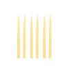 Danish Taper Candles in Pastel Yellow, Set of 6