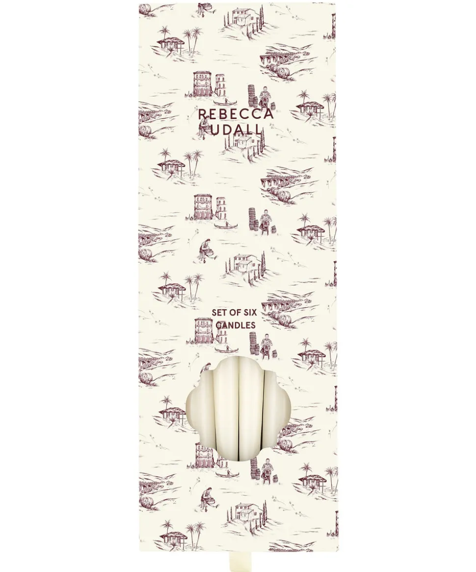 Danish Taper Candles in Soft White, Set of 6