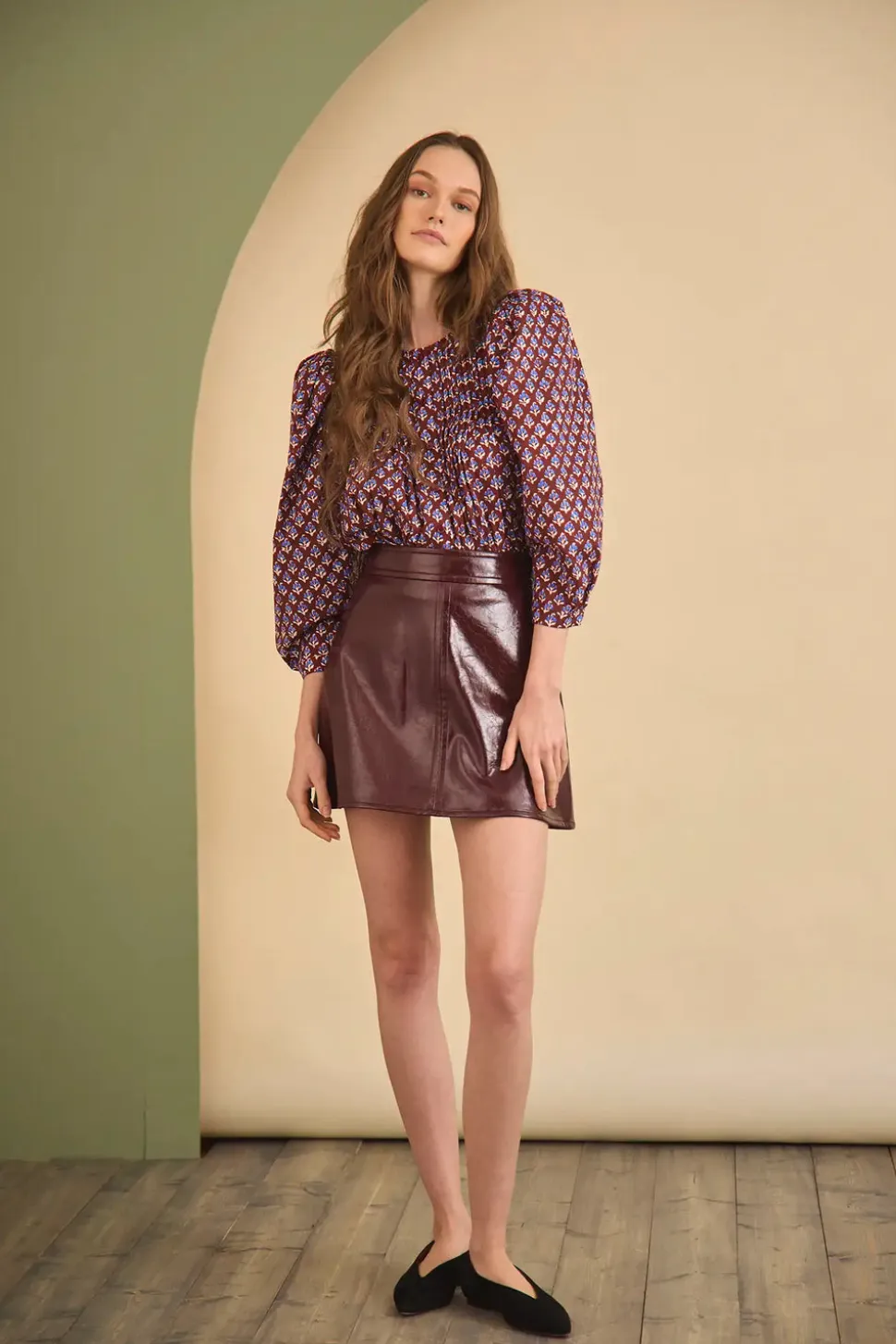 Daphne Top in Autumn Fleur Fig