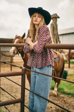 Daphne Top in Autumn Fleur Fig
