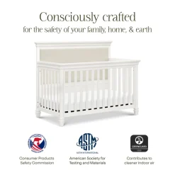 Darlington 4-in-1 Convertible Crib in Warm White