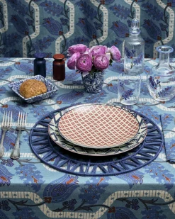 David Hicks Woven Placemat in Blue