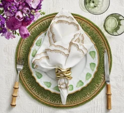 Daydream Napkin in White, Gold & Silver, Set of 4