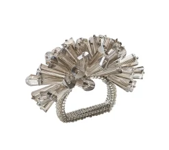 Dazzle Napkin Ring in Smoke, Set of 4