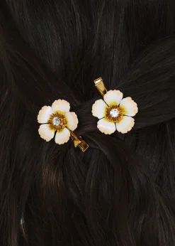 Debbie Hair Clips in Champagne