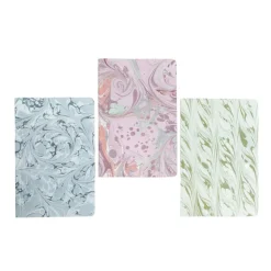 Decorative Marble Pocket Journals, Set of 3