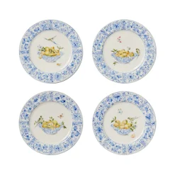 Delft Plates in Lemons, Set of 4