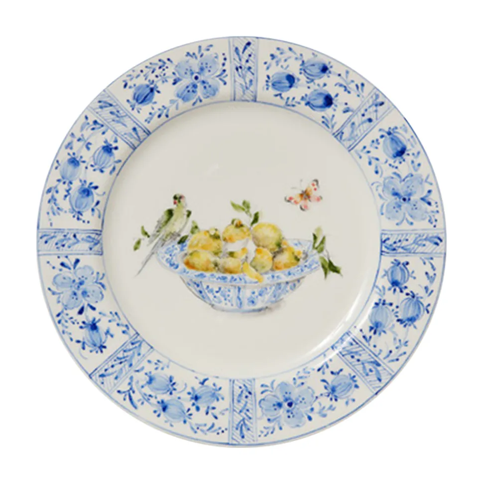 Delft Plates in Lemons, Set of 4