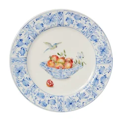 Delft Plates in Pomegranates, Set of 4