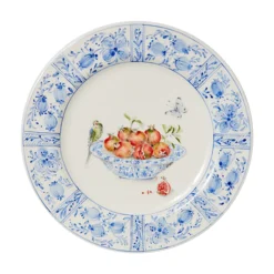 Delft Plates in Pomegranates, Set of 4