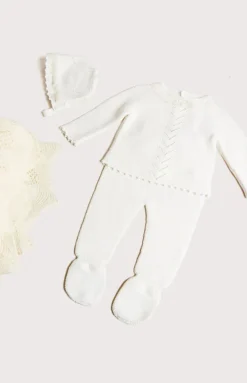 Delicate Lace Cotton Set in Ivory