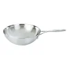 Demeyere Industry 5-Ply 5 Qt Stainless Steel Flat Bottom Wok
