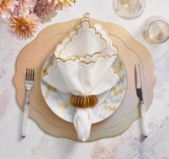 Demilune Napkin Ring in Gold, Set of 4
