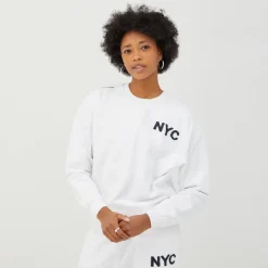 Denim Letter Sweatshirt