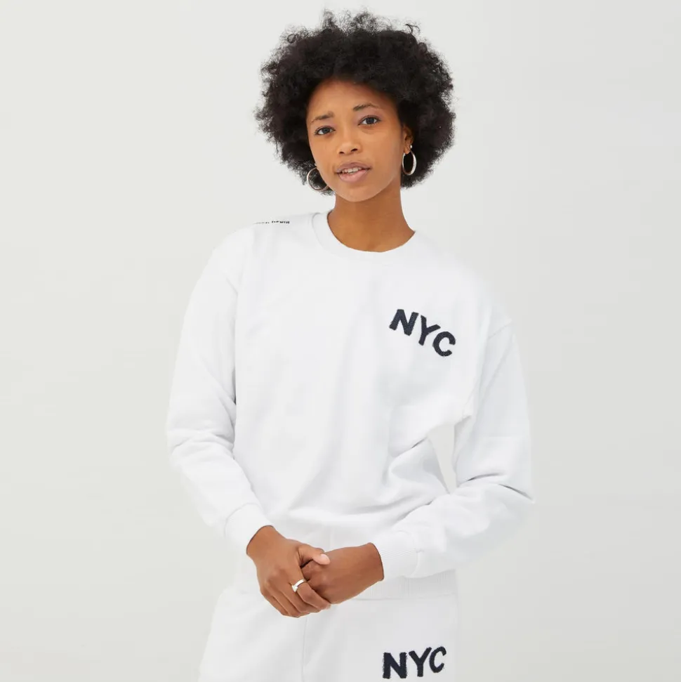 Denim Letter Sweatshirt