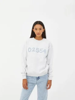 Denim Letter Sweatshirt