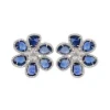 Desert Blooms Mariposa Blue Sapphire Stud Earrings