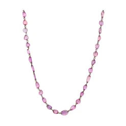 Desert Blooms Mariposa Pink Sapphire Long Necklace