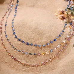 Desert Blooms Wildflower Multi-Colored Sapphire Long Necklace