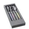 Dessert Spoons in Pastel, Set of 4