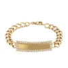 Diamond Edged ID Bracelet with Bespoke Engraving