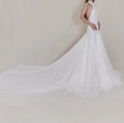 Diane Chantilly Lace and Silk Chiffon Gown