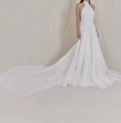 Diane Chantilly Lace and Silk Chiffon Gown