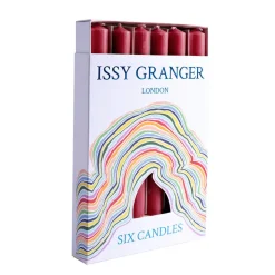 Dinner Candles in Aster Red