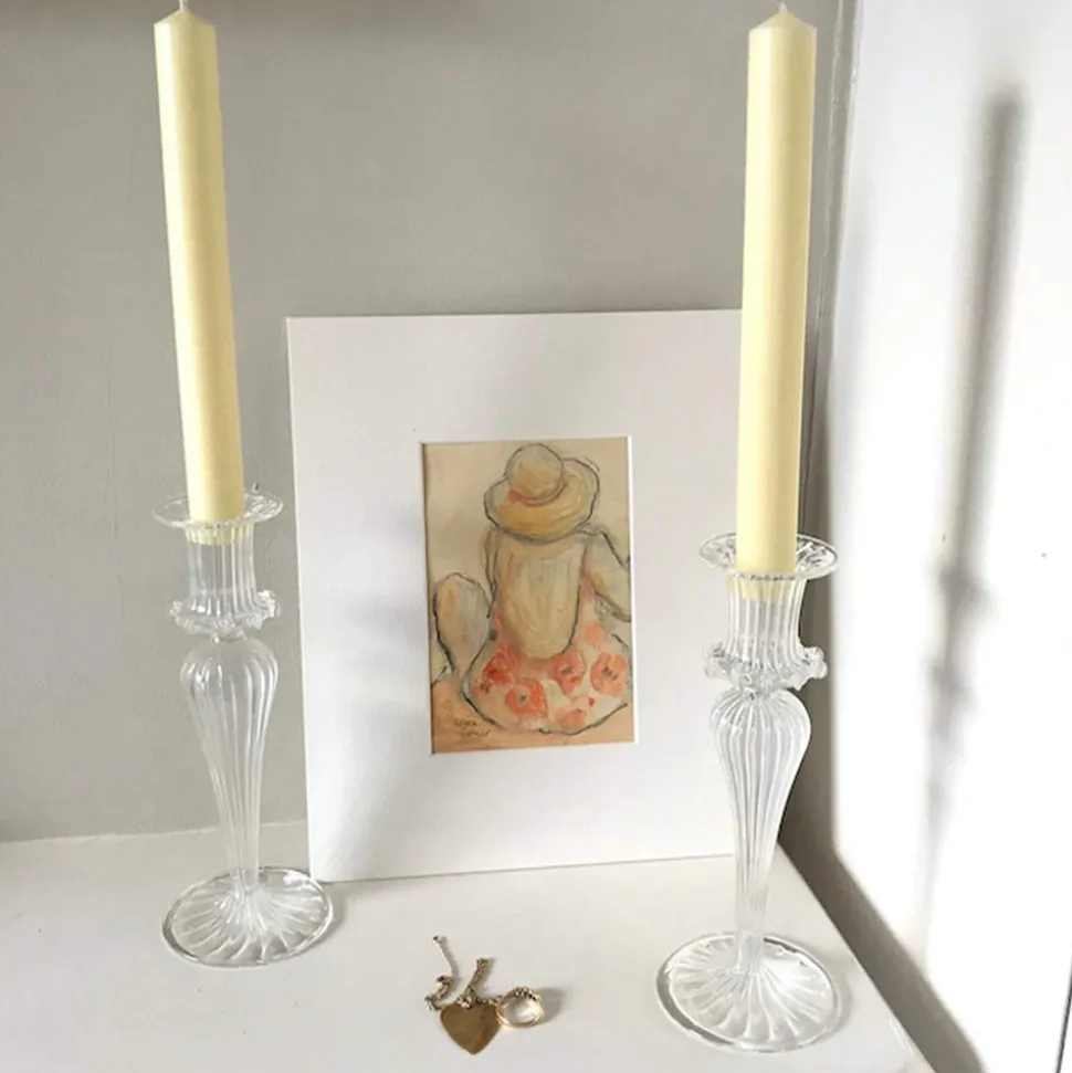 Dinner Candles in Foxglove Ivory