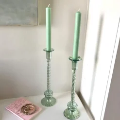 Dinner Candles in Hellebore Green