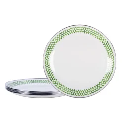 Dinner Plates in Green Scallop, Set of 4