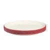 Dinner Plates in Red Rim