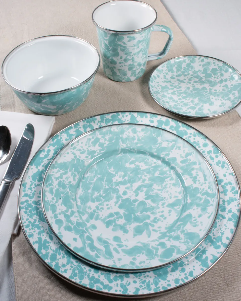 Dinner Plates in Sea Glass, Set of 4
