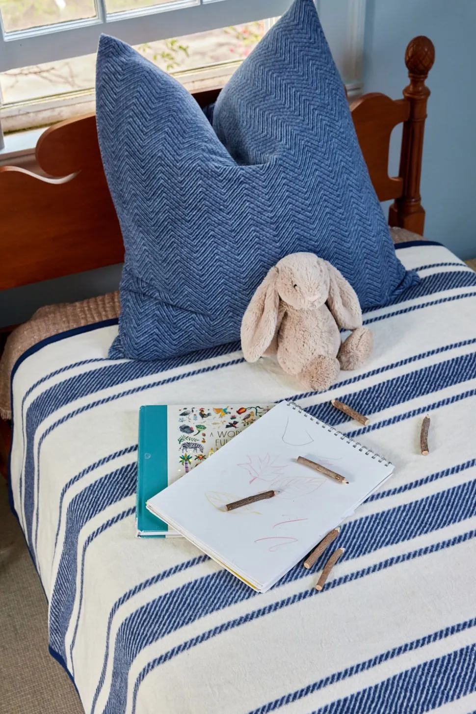 Dockside Stripe Navy Blanket