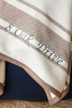 Dockside Stripe Sepia Blanket