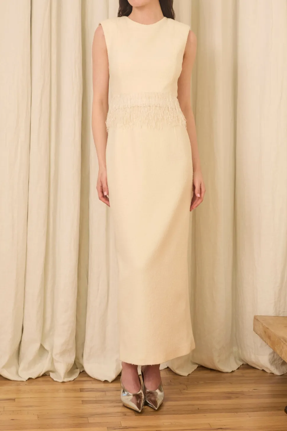 Dolores Midi Dress in Bouclé