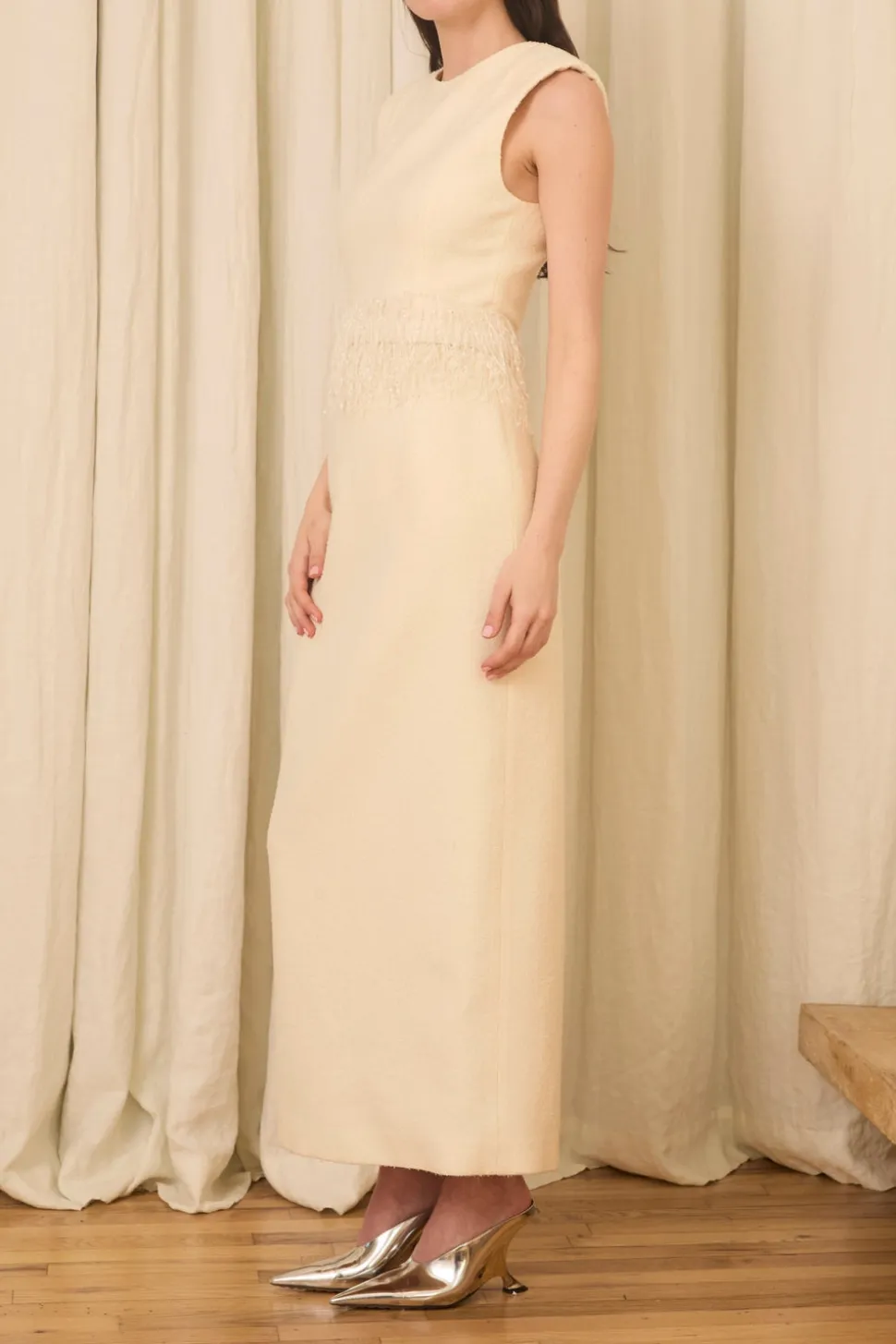 Dolores Midi Dress in Bouclé