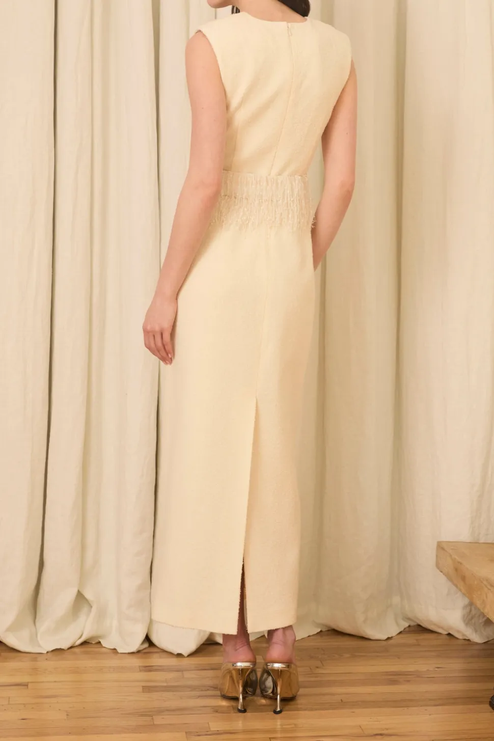 Dolores Midi Dress in Bouclé