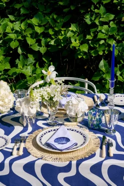 Doris In Navy Tablecloth