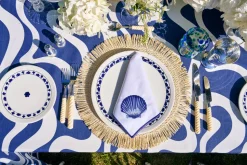 Doris In Navy Tablecloth