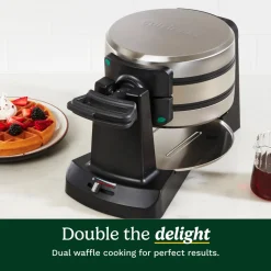 Double Flip Belgian Waffle Maker