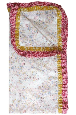 Double Ruffle Edge Tablecloth Made With Liberty Fabric in Adelajda & Capel & Mitsi Valeria