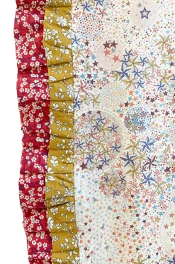 Double Ruffle Edge Tablecloth Made With Liberty Fabric in Adelajda & Capel & Mitsi Valeria