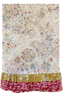 Double Ruffle Edge Tablecloth Made With Liberty Fabric in Adelajda & Capel & Mitsi Valeria